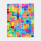 Abstraktes Farbgitter Fleecedecke (Vorderseite)