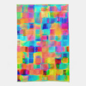 Abstraktes Farbgitter Geschirrtuch (Vertikal)