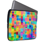 Abstraktes Farbgitter Laptopschutzhülle (Vorne Rechts)