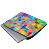 Abstraktes Farbgitter Laptopschutzhülle (Vorne Knopf)