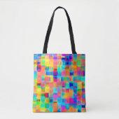 Abstraktes Farbgitter Tasche (Vorderseite)