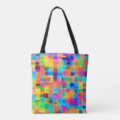 Abstraktes Farbgitter Tasche (Rückseite)