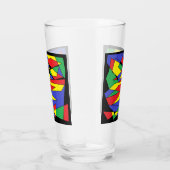 Abstraktes Farbglas Glas (Rechts)
