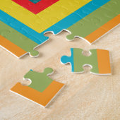 Abstraktes Farbige Patchworkmuster-Puzzle Puzzle (Seite)