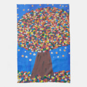 Abstraktes Farbiges Baumhandtuch Geschirrtuch (Vertikal)