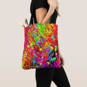 Abstraktes farbiges Chaos-Muster Tasche