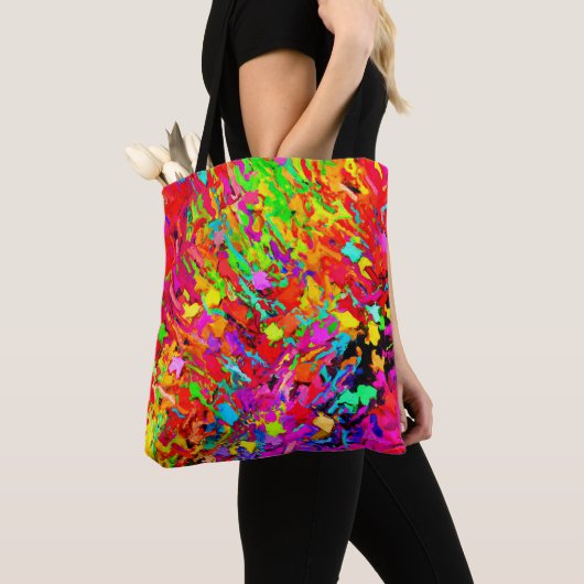 Abstraktes farbiges Chaos-Muster Tasche (Von Nahem)