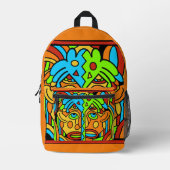 Abstraktes farbiges Design Bedruckter Rucksack (Vorderseite)