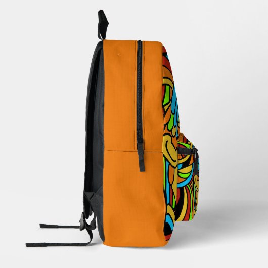 Abstraktes farbiges Design Bedruckter Rucksack (Links)