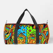 Abstraktes farbiges Design Duffle Bag (Rückseite)