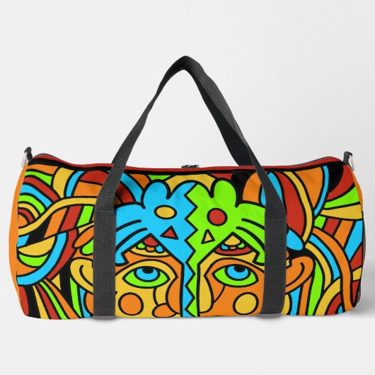 Abstraktes farbiges Design - groß Duffle Bag (Vorderseite)