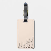 Abstraktes farbiges Design mit weiblichem Gesicht Gepäckanhänger (Rückseite vertikal)