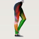 Abstraktes farbiges Fraktal Muster #2 Leggings (Rechts)