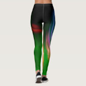 Abstraktes farbiges Fraktal Muster #2 Leggings (Rückseite)