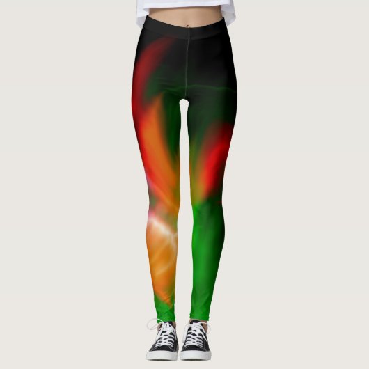 Abstraktes farbiges Fraktal Muster #2 Leggings (Vorderseite)