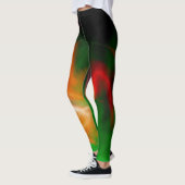 Abstraktes farbiges Fraktal Muster #2 Leggings (Links)
