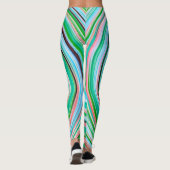 Abstraktes farbiges Fraktal Muster 3 Leggings (Rückseite)