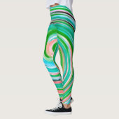 Abstraktes farbiges Fraktal Muster 3 Leggings (Links)