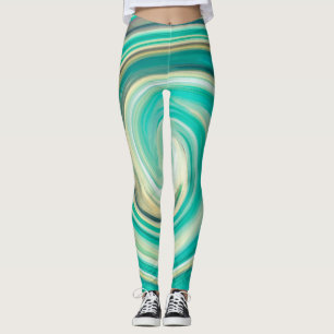 Abstraktes farbiges Fraktal Muster #5 Leggings