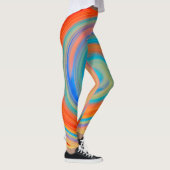 Abstraktes farbiges Fraktal Muster #6 Leggings (Rechts)