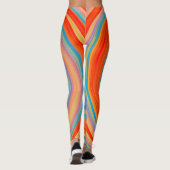 Abstraktes farbiges Fraktal Muster #6 Leggings (Rückseite)