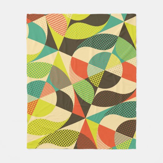Abstraktes, farbiges geometrisches Design. Fleecedecke (Vorderseite)