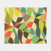 Abstraktes, farbiges geometrisches Design. Fleecedecke (Vorderseite (Horizontal))
