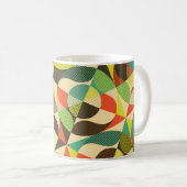 Abstraktes, farbiges geometrisches Design. Kaffeetasse (VorderseiteRechts)
