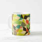 Abstraktes, farbiges geometrisches Design. Kaffeetasse (Vorderseite Links)