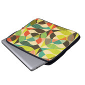 Abstraktes, farbiges geometrisches Design. Laptopschutzhülle (Vorne Knopf)