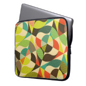 Abstraktes, farbiges geometrisches Design. Laptopschutzhülle (Vorderseite Links)