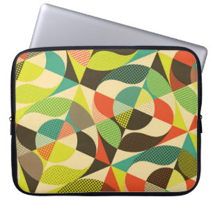 Abstraktes, farbiges geometrisches Design. Laptopschutzhülle