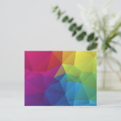 abstraktes farbiges geometrisches Polygondesign Postkarte (Stehend Vorderseite)