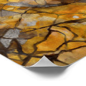 Abstraktes, farbiges Glas, zeitgenössische Malerei Poster (Ecke)