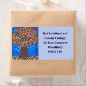 Abstraktes farbiges Gütesiegel (Insitu)