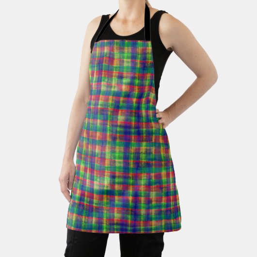 Abstraktes, farbiges, Kariertes Muster Schürze (InSitu)