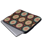 abstraktes farbiges Kreissenmuster im Hintergrund Laptopschutzhülle (Vorne Knopf)