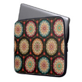 abstraktes farbiges Kreissenmuster im Hintergrund Laptopschutzhülle (Vorderseite Links)