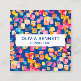 Abstraktes farbiges Licht Quadratische Visitenkarte