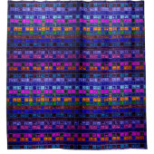 Abstraktes farbiges Mosaikglas #8 Duschvorhang (Vorderseite)