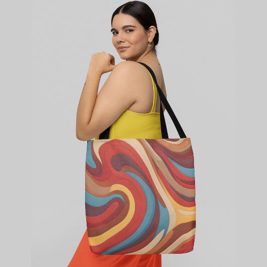 Abstraktes, farbiges Muster Tasche