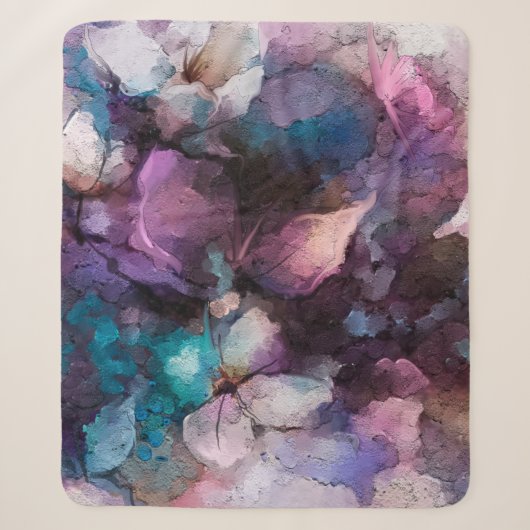 Abstraktes farbiges Öl, Acrylmalerei  Sherpadecke (Vorderseite)
