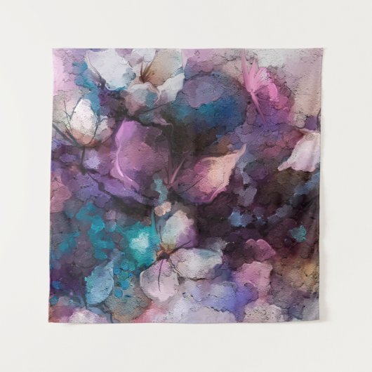Abstraktes farbiges Öl, Acrylmalerei Wandteppich (Vorderseite)