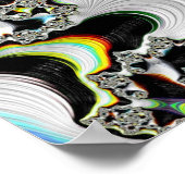 Abstraktes farbiges psychedelisches Spiral-Fraktal Poster (Ecke)