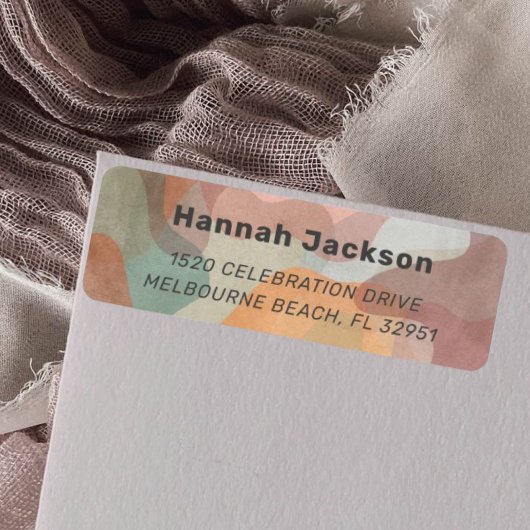 Abstraktes farbiges Rücksendezeichen