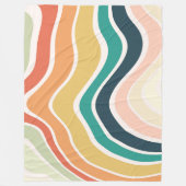 Abstraktes, farbiges Wavy-Muster Fleecedecke (Vorderseite)