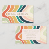 Abstraktes, farbiges Wavy-Muster Visitenkarte (Vorne/Hinten)