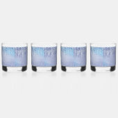 Abstraktes Farbklecks-Trinkglas Whiskyglas (Links)