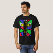 Abstraktes Farbkreuz T-Shirt (Vorne ganz)