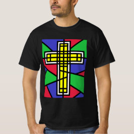 Abstraktes Farbkreuz T-Shirt